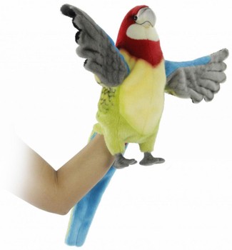 Hansa® | М'яка іграшка на руку HANSA Папуга Розелла, 50см (7351)