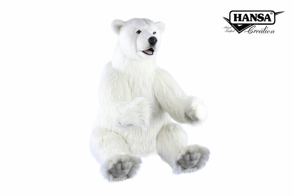 Hansa® | Анимированная мягкая игрушка Полярный сидящий медведь L. 76см, HANSA (0868)