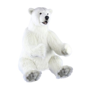Hansa® | Анимированная мягкая игрушка Полярный сидящий медведь L. 76см, HANSA (0868)